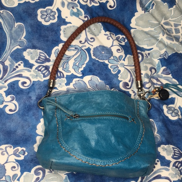 The Sak Handbags - The Sak hobo handbag teal blue woven handle